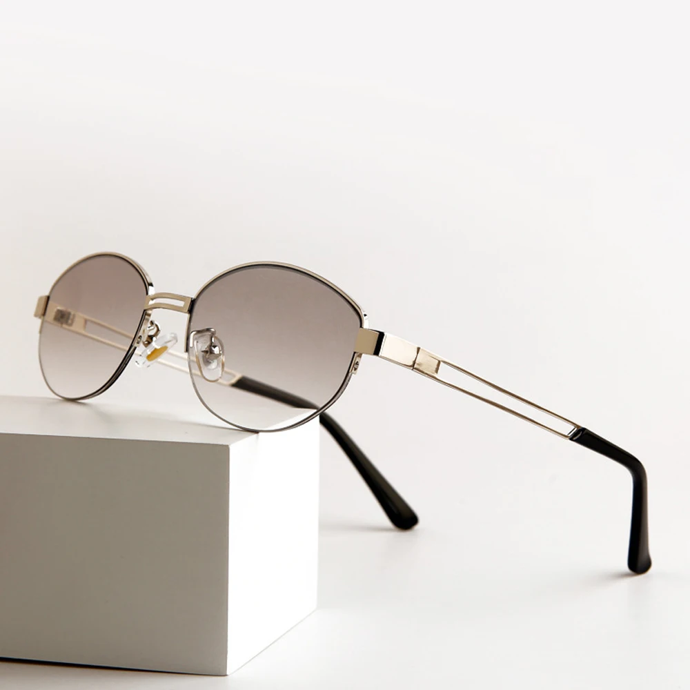 Ретро овальные солнцезащитные очки - Фотография_2