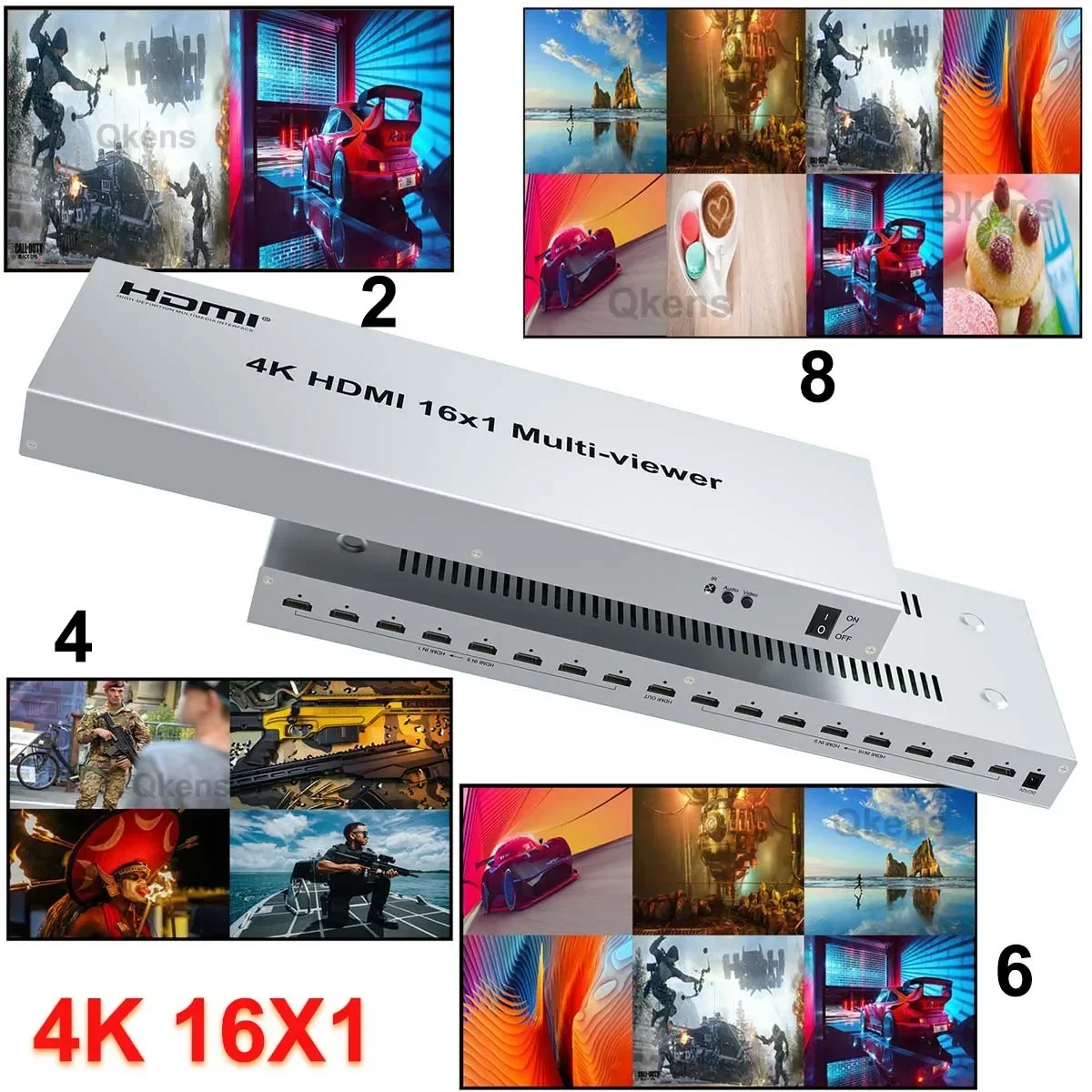 4k 16x1 hdmi quad multiviewer 2