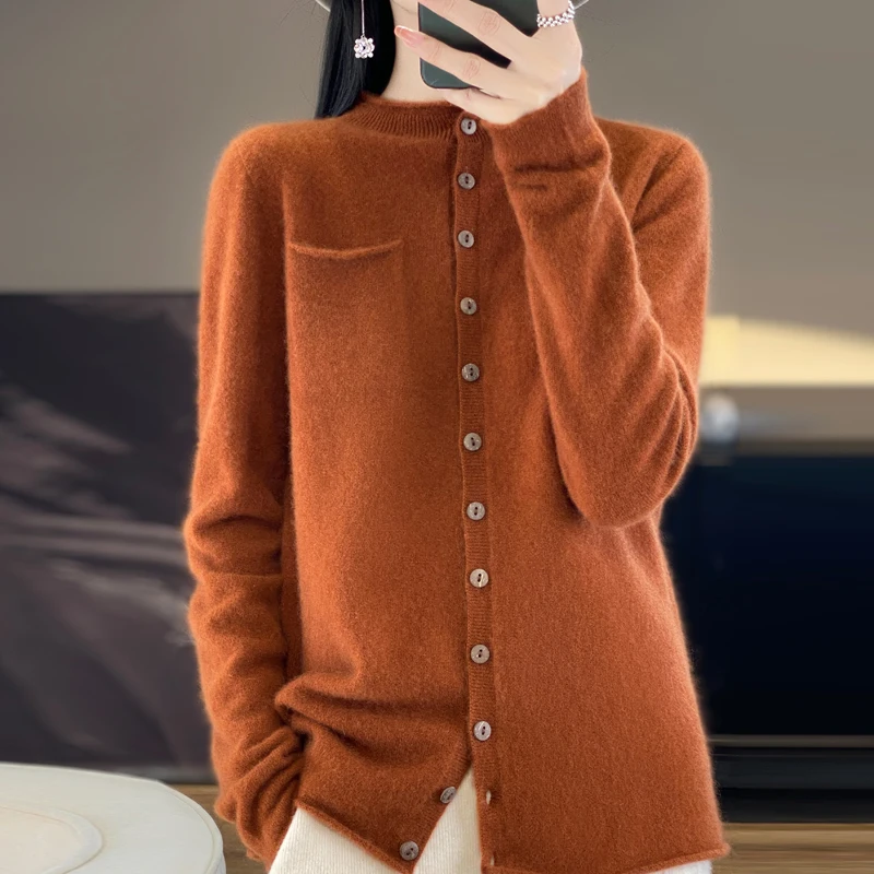 Женский кардиган из 100% мериносовой шерсти - Фотография_3