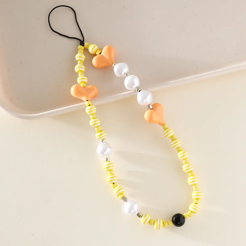 Акриловая подвесная цепочка для телефона с жемчугом - Фотография_3