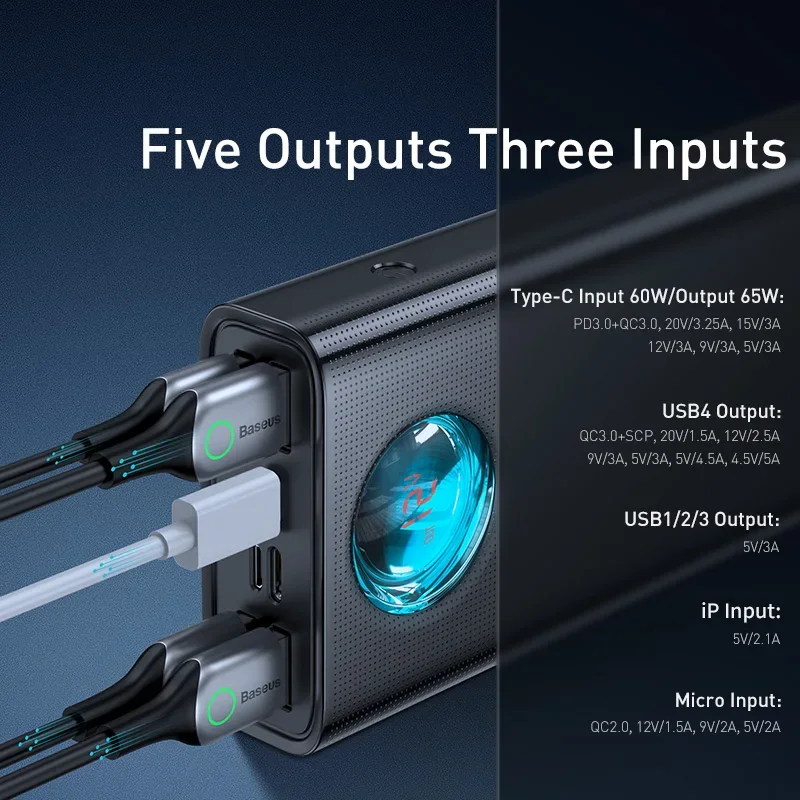 Power bank baseus 65w 30000mah - Фотография_2