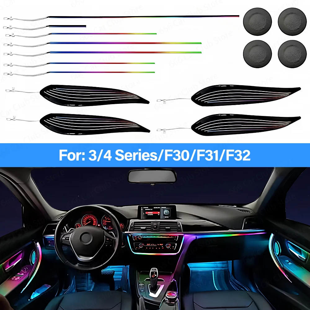 Светодиодное окружающее освещение для bmw 3/4 серии 3gt f30 f31 f32 f34
