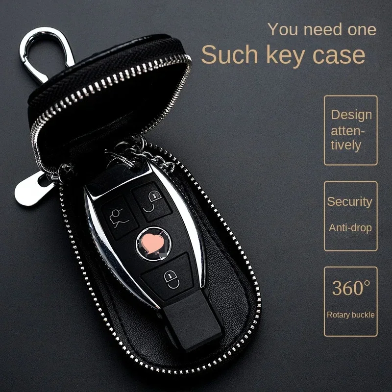 Коровья кожа, чехол-кошелек для ключей от автомобиля - Фотография_4