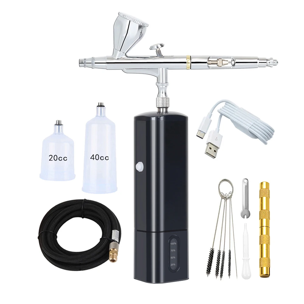 Модернизированный мини-аэрограф casubrais tm90-218 с компрессором