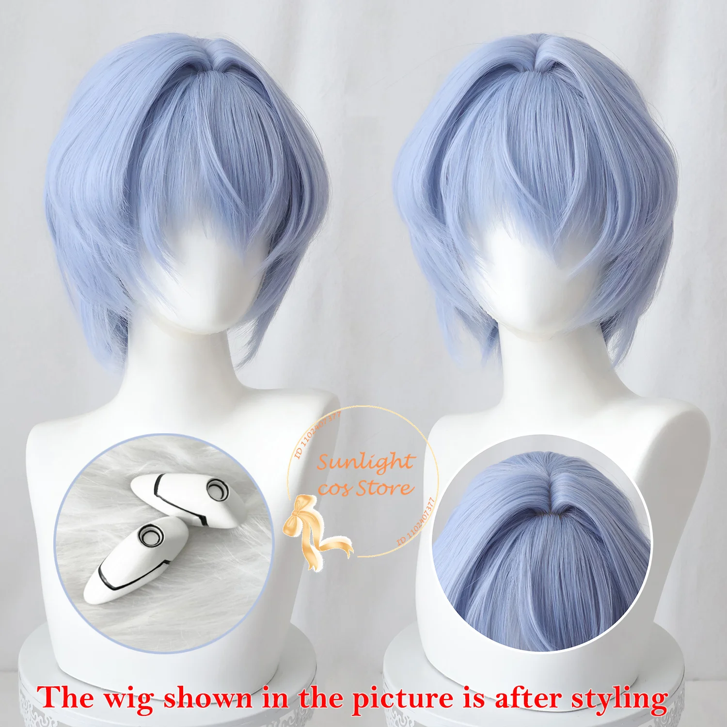 Ayanami rei косплей парик 30 см