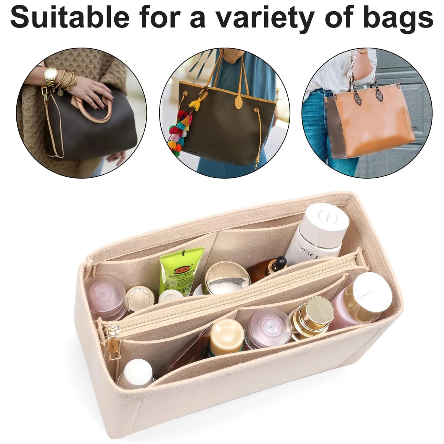 Фетровая вставка-органайзер для сумки lv neverfull pm - Фотография_2