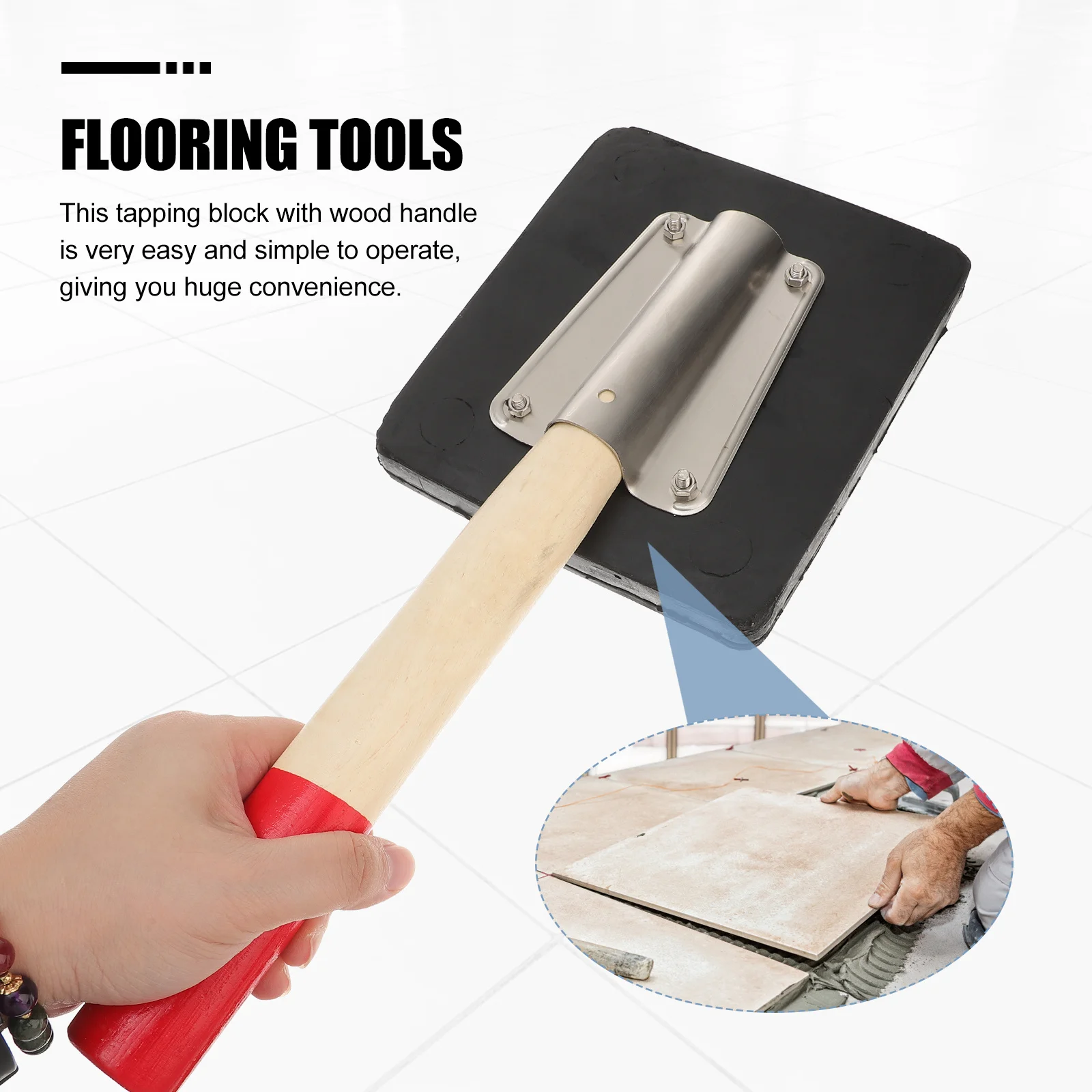 Резиновый молоток с деревянной ручкой для ламината