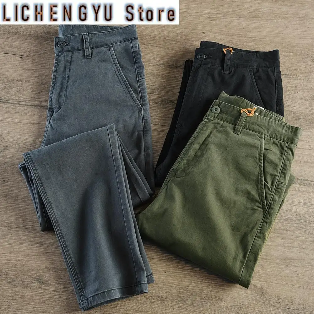 Весенне-осенние новые американские брюки-карго в стиле ретро - Фотография_2