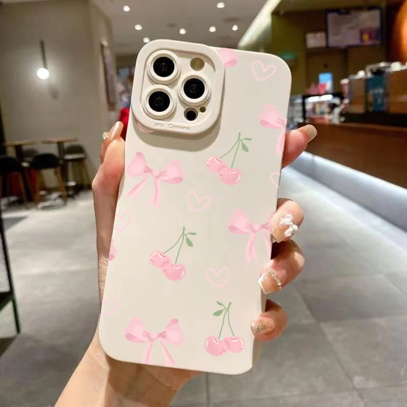 Чехол для телефона girly pink cherry