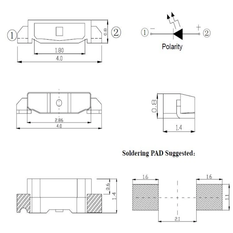 335 smd светодиодный боковой излучающий - Фотография_3