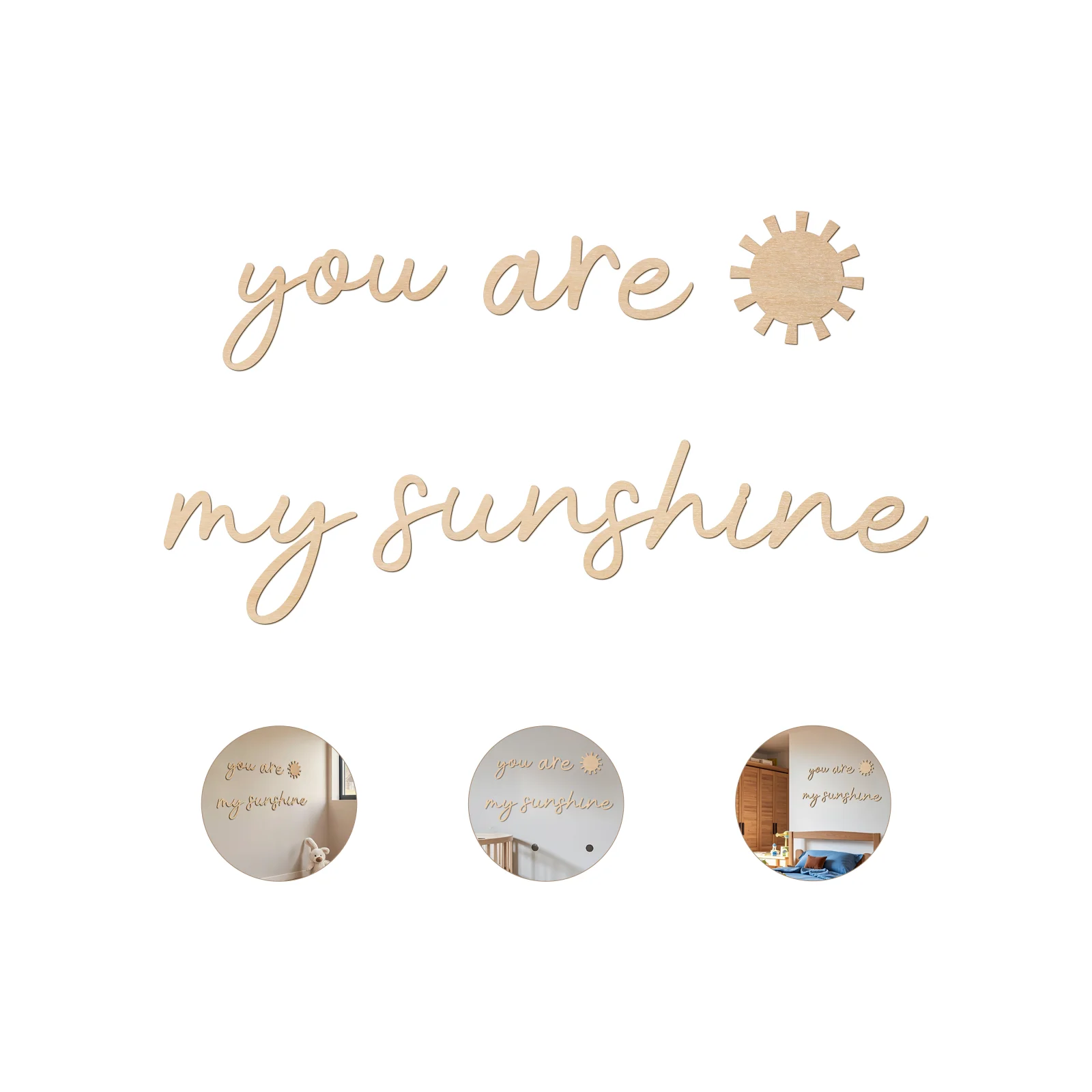 Деревянная вывеска you are my sunshine