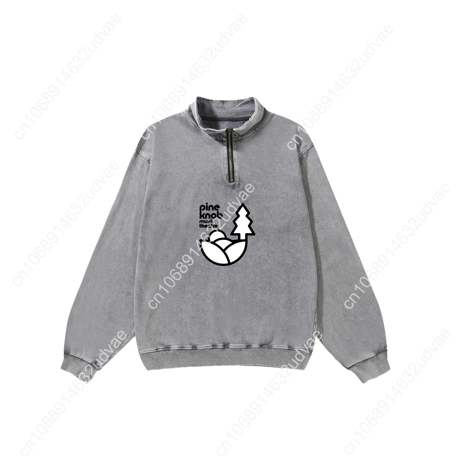 Толстовка в стиле ретро с сосновой ручкой для мужчин и женщин - Фотография_2