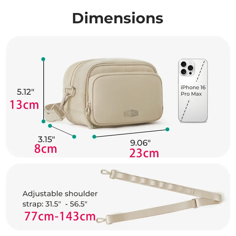 Bagsmart женская сумка через плечо для тренировок - Фотография_2