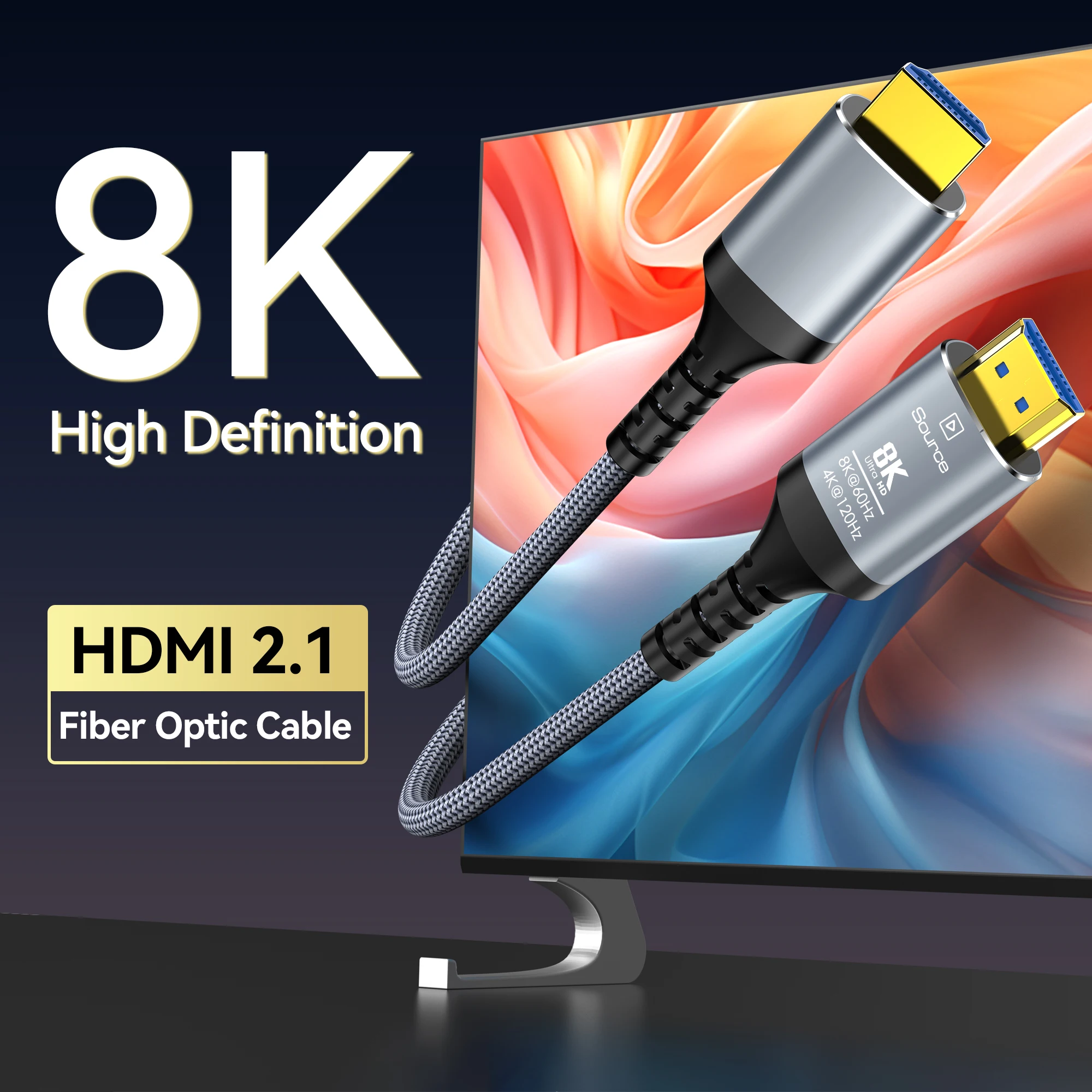 Оптоволоконный кабель 8k hdmi 2