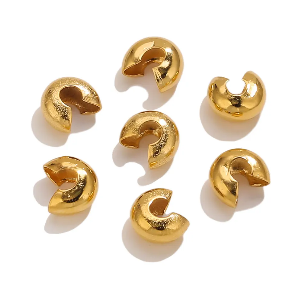 Круглые бусины из нержавеющей стали для обжима ювелирных изделий - Фотография_3