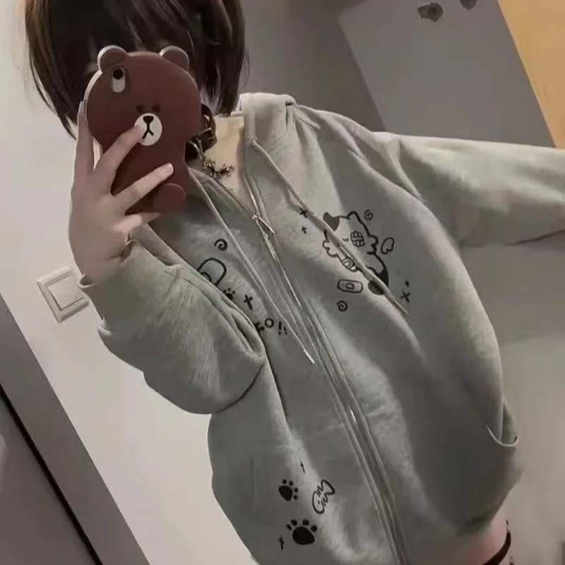 Весенне-осенние куртки с милым принтом кошек - Фотография_3