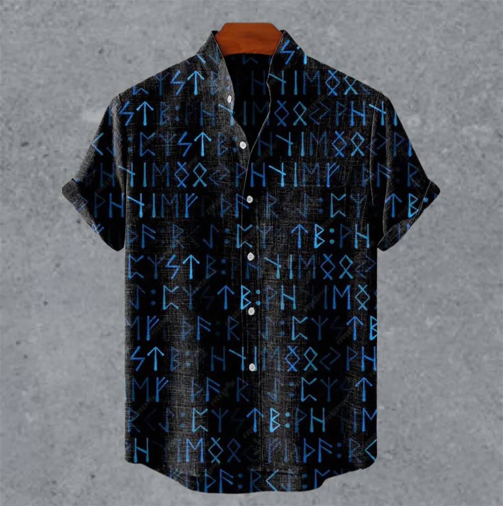 Винтажная мужская рубашка в стиле ретро с крапчатыми метками - Фотография_6