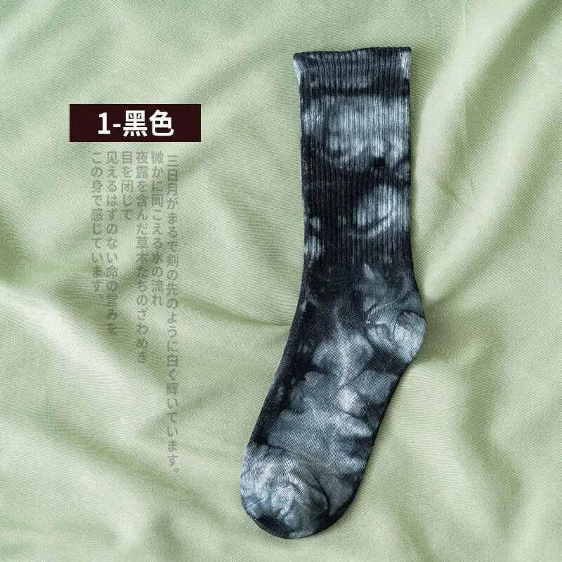 Носки tie-dye, модные однотонные - Фотография_4