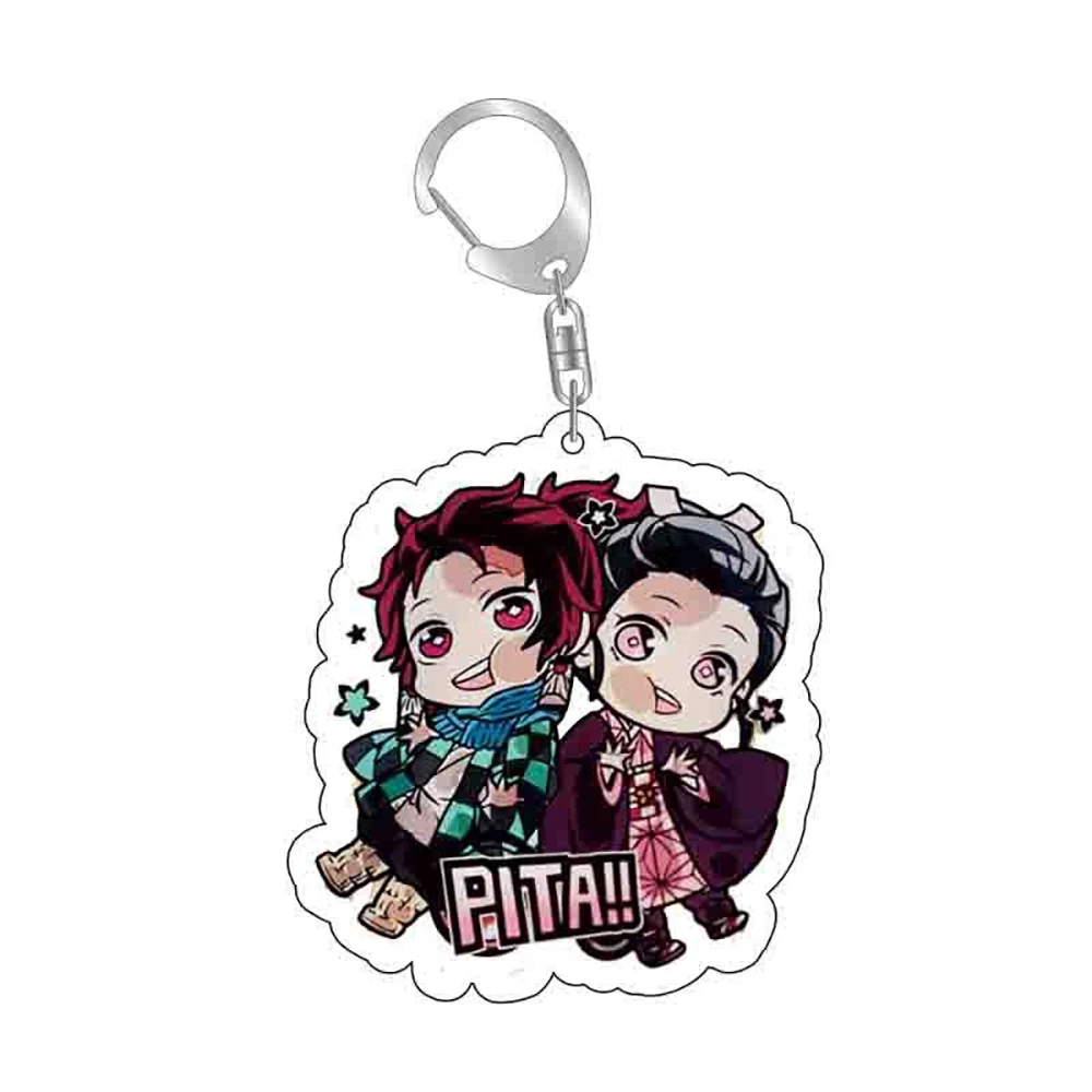 Акриловый брелок demon slayer kamado tanjirou tomioka giyuu - Фотография_3