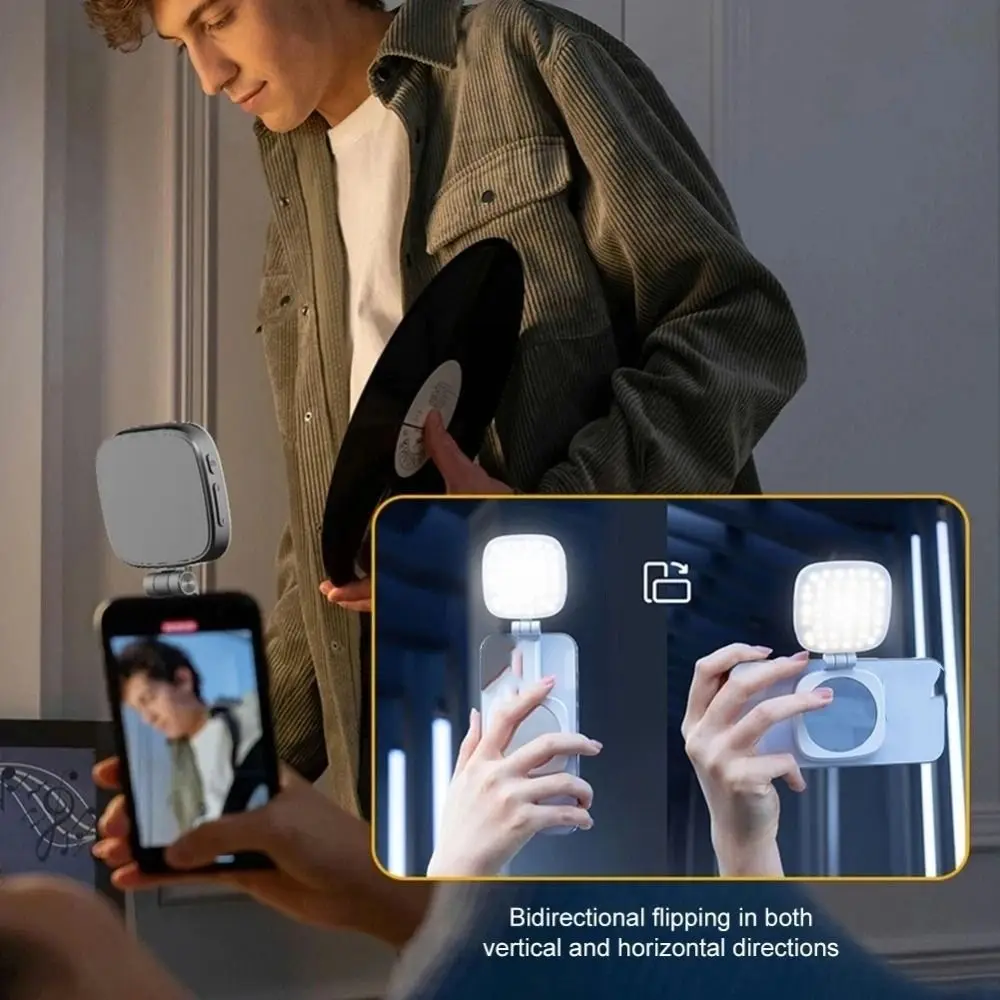 360 °   магнитный светильник для селфи с вращением для телефона - Фотография_2