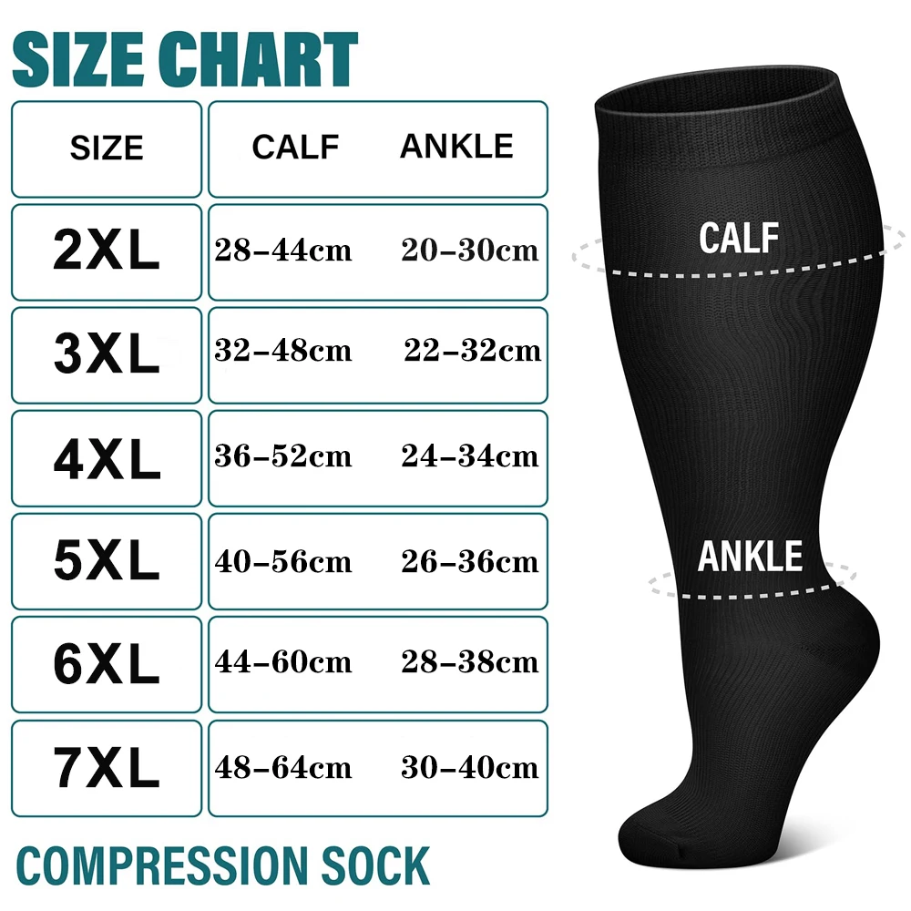 2xl-7xl компрессионные носки 20-30 мм рт.ст. - Фотография_3