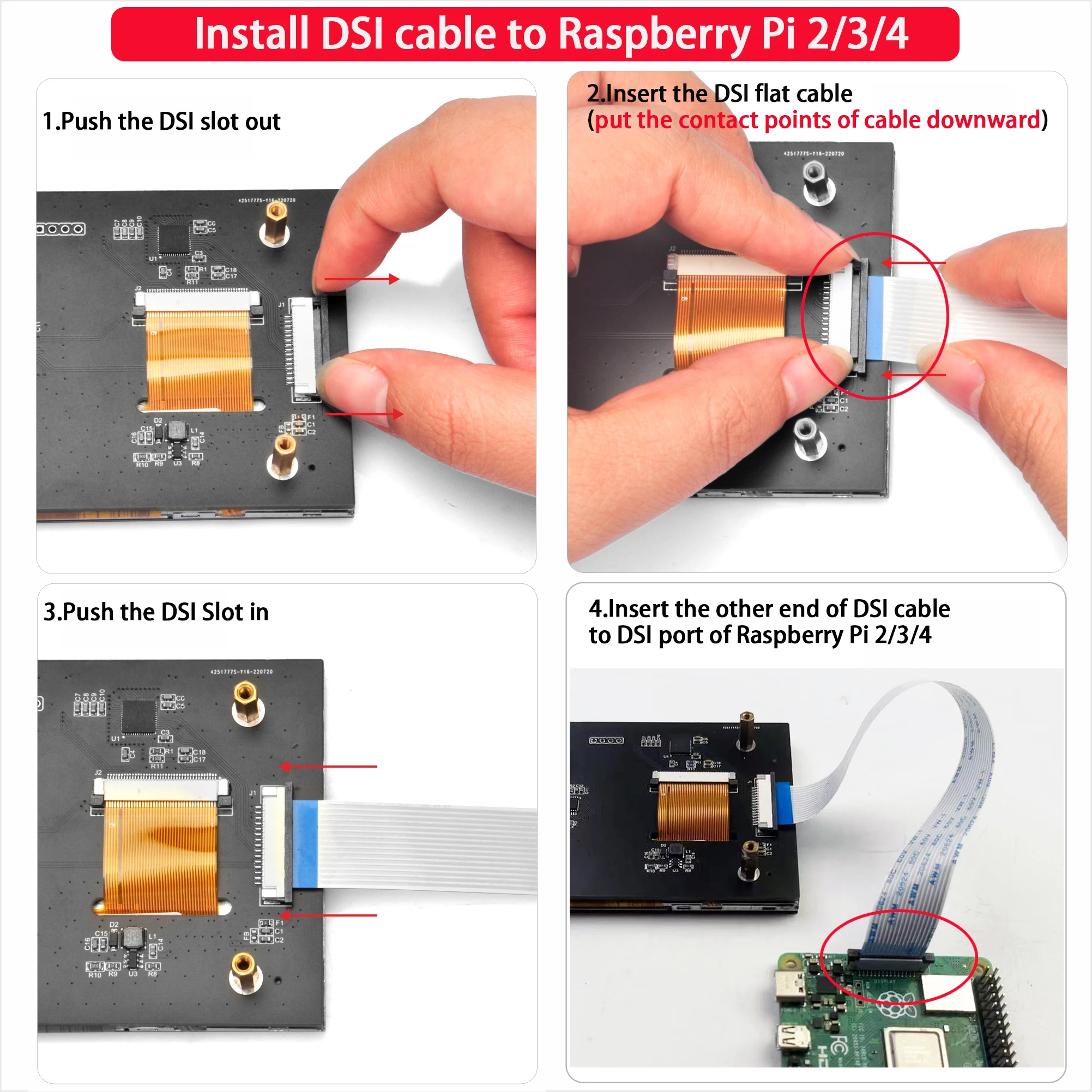 Osoyoo 4,3 дюйма ips lcd емкостный - Фотография_5