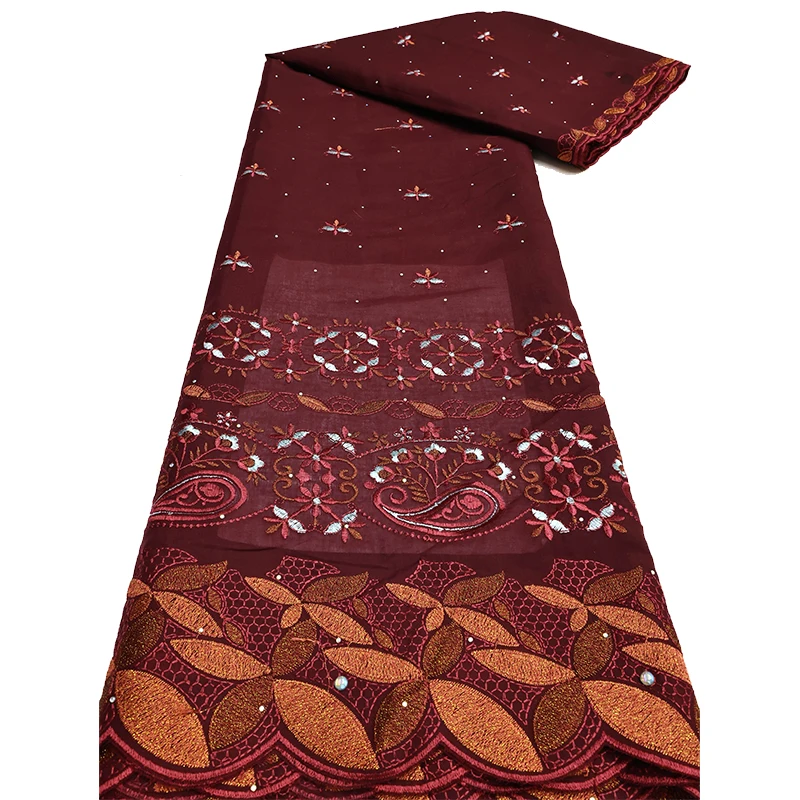 Роскошная африканская хлопковая кружевная ткань с сухими камнями 2024 - Фотография_5