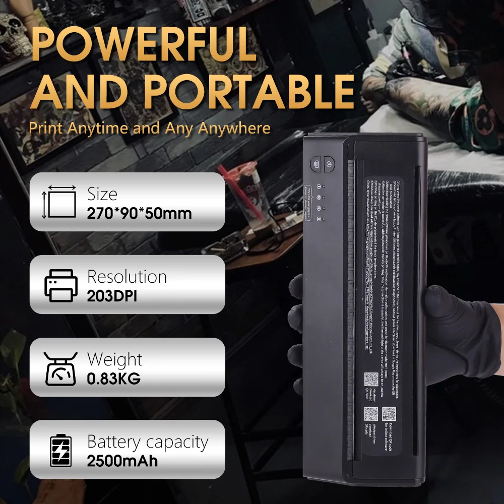 Портативный беспроводной принтер для татуировок xnet - Фотография_6