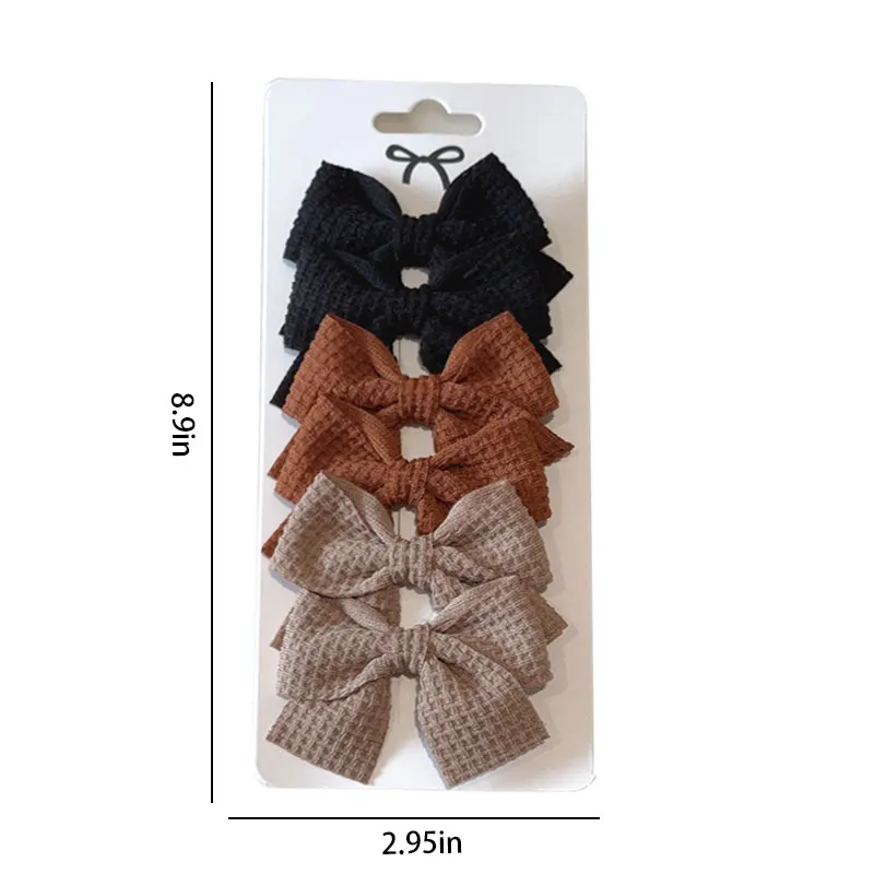 Мягкая хлопковая заколка с бантом для девочек - Фотография_2