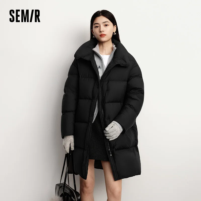 Пуховик semir, женский зимний длинный гусиный пух - Фотография_2