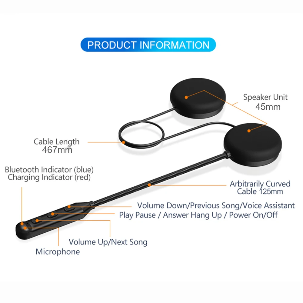 Гарнитура для мотоциклетного шлема freedconn luvin s1 - Фотография_5