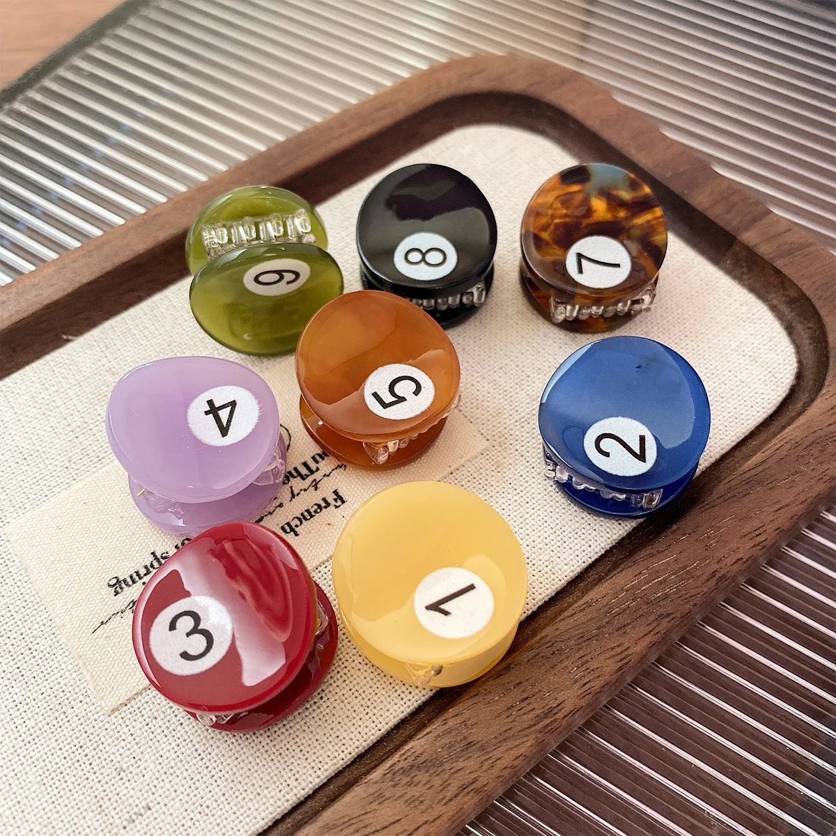 Новые 2 см мини-красочные бильярдные коготь для волос - Фотография_3