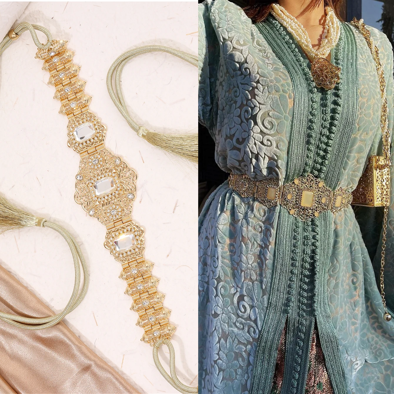 Элегантный пояс из сплава для марокканской невесты - Фотография_2