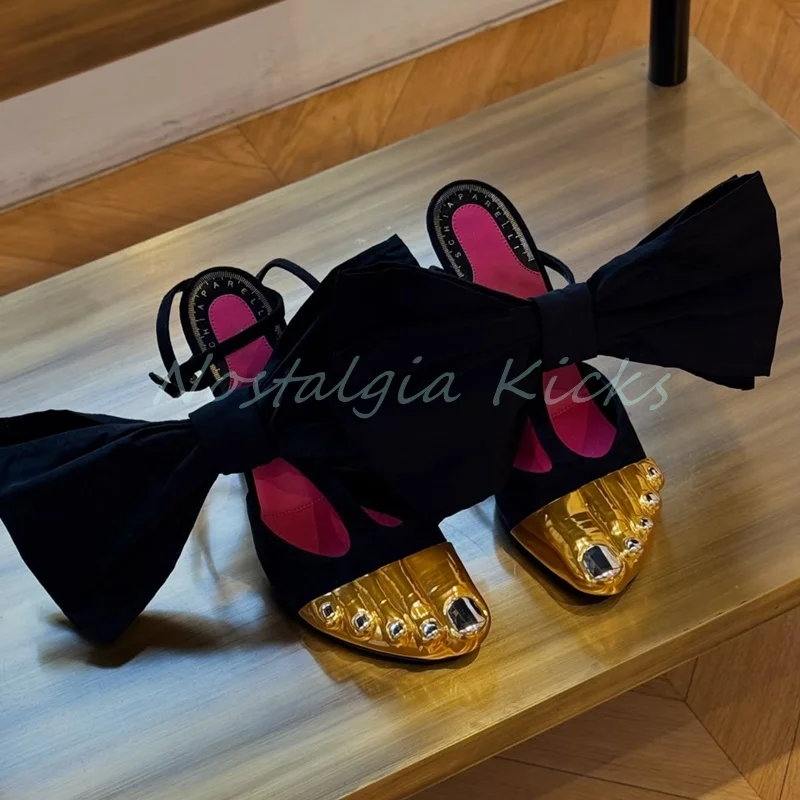 Модные золотые туфли-лодочки на высоком каблуке с пятью пальцами - Фотография_6