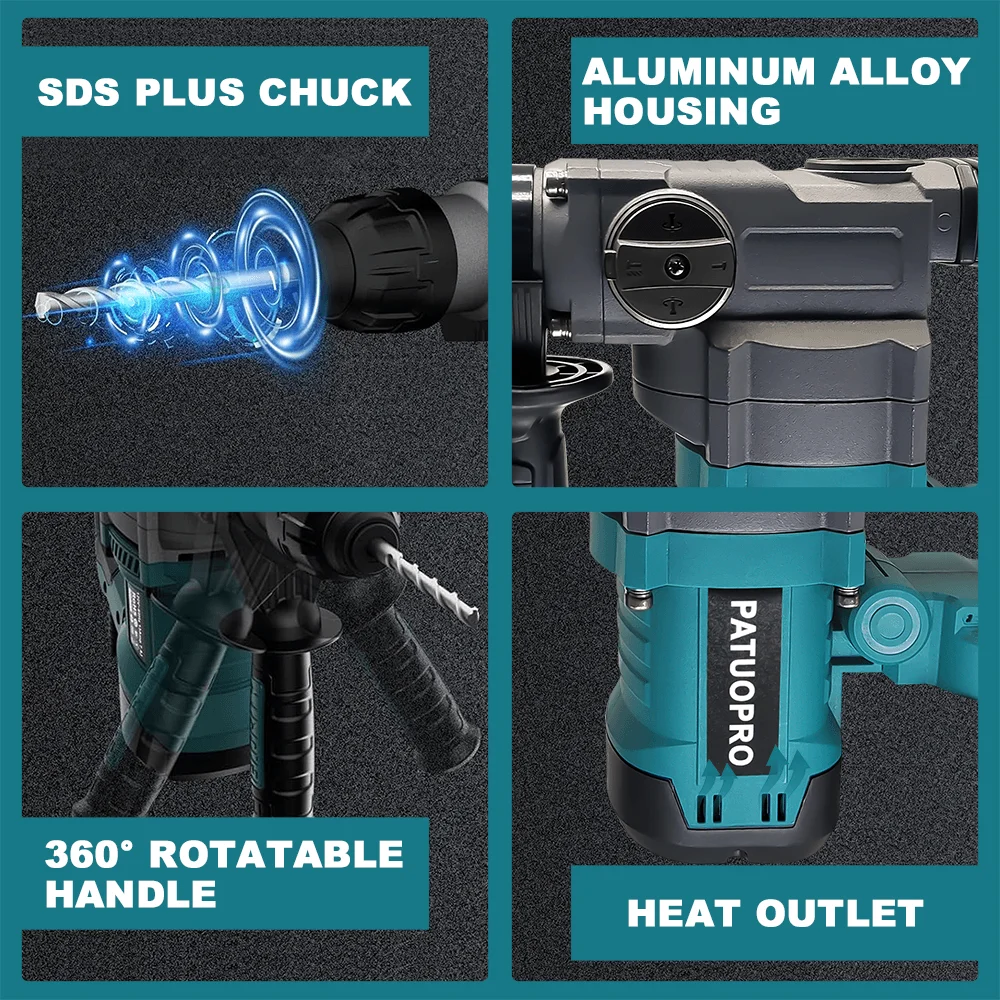 36 мм бесщеточная дрель-перфоратор - Фотография_6