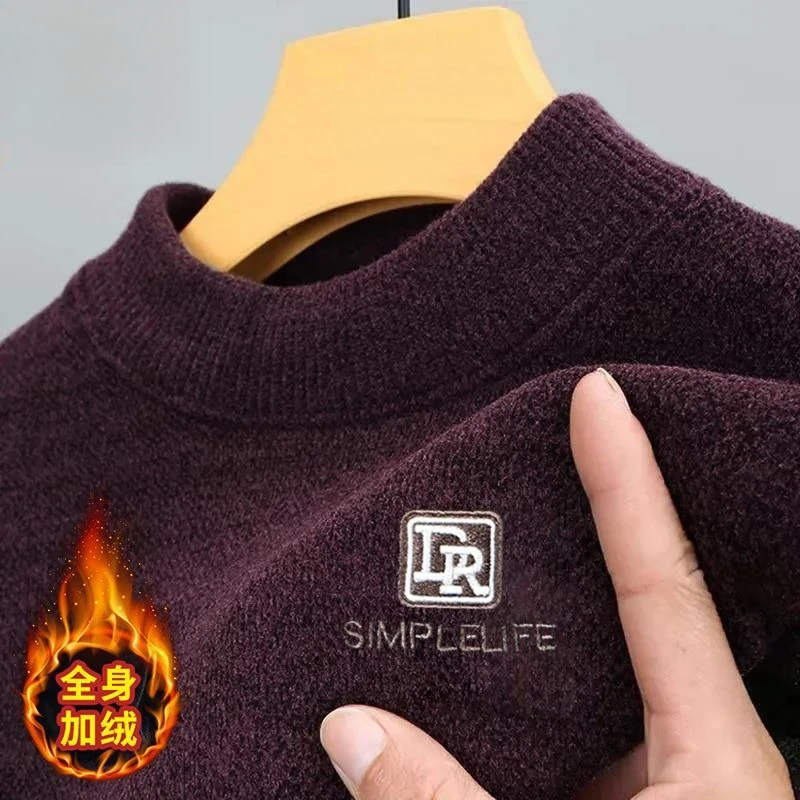 Мужской толстый свитер с принтом - Фотография_3