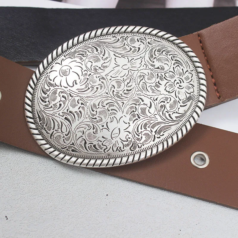 Женский модный винтажный корсет из натуральной кожи с пряжкой - Фотография_5