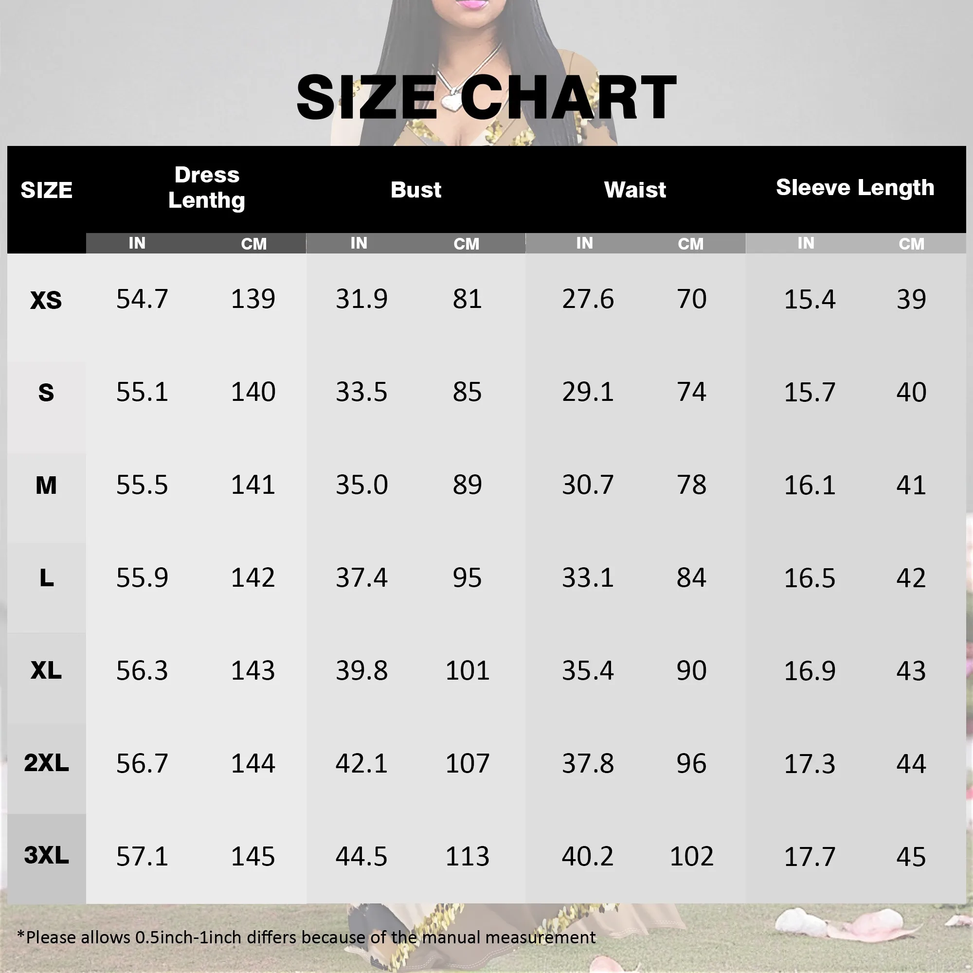 Женское длинное платье с рукавом 3/4 и v-образным вырезом - Фотография_5