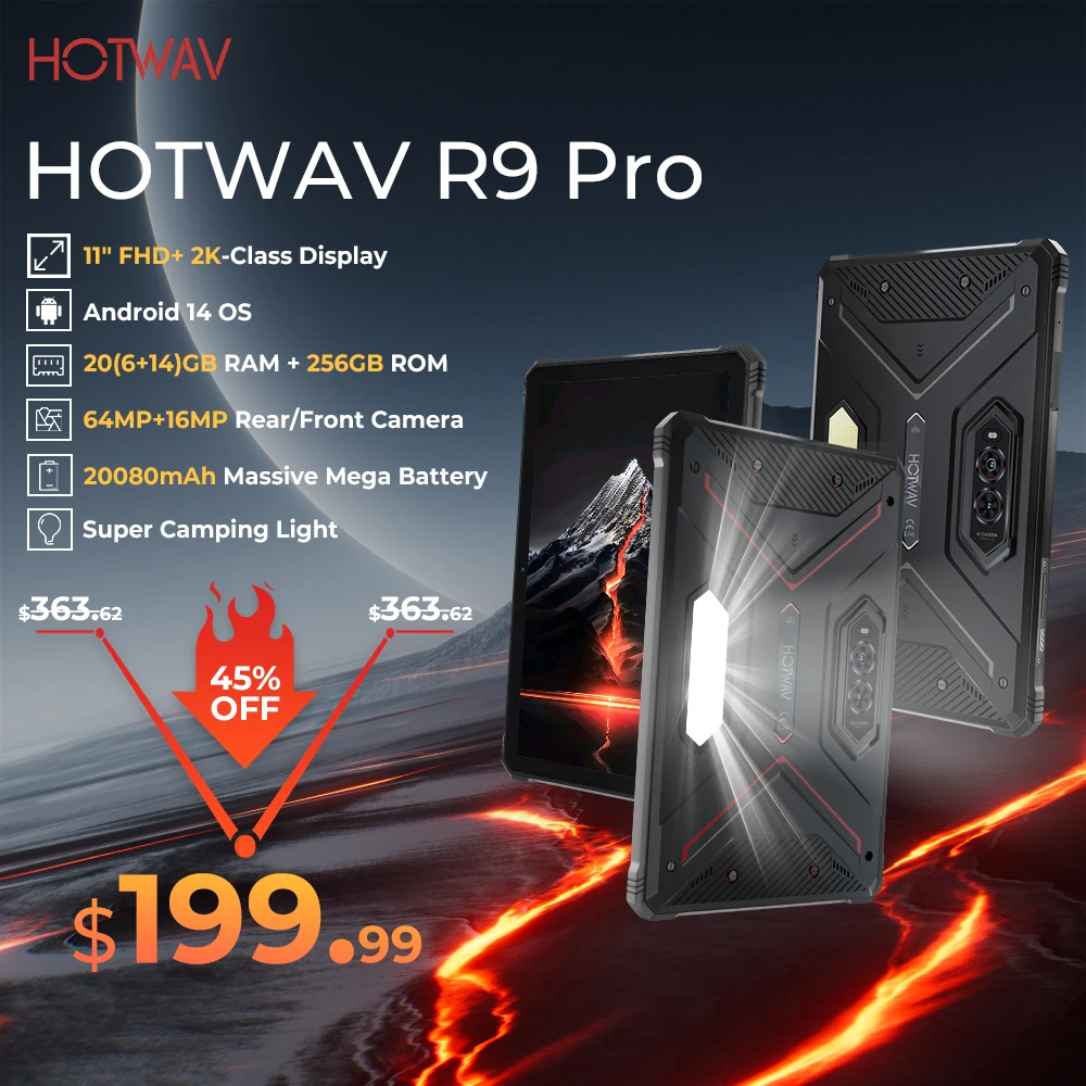 Прочный планшет hotwav r9 pro