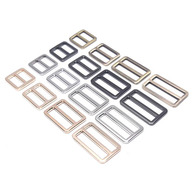 Прямоугольный металлический трехскользящий ремень для рюкзака - Фотография_4