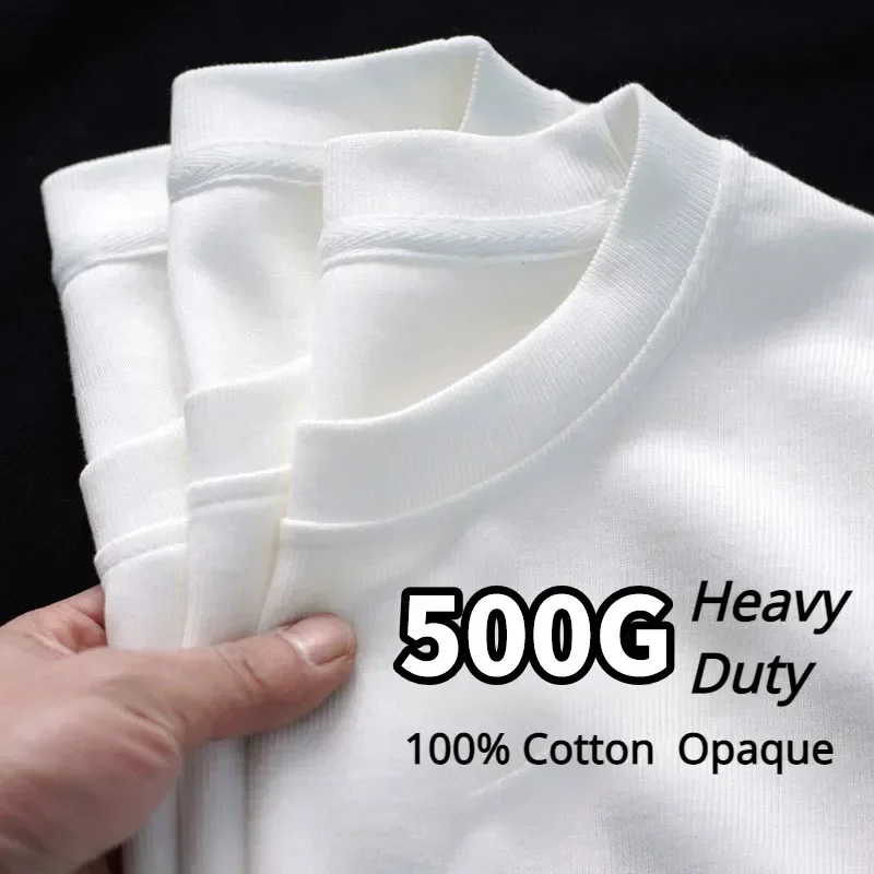 Черно-белая футболка из чистого хлопка gsm 500 г