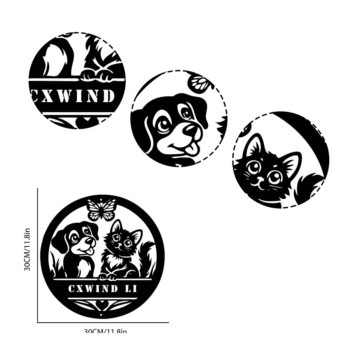 Металлический знак для собак и кошек на заказ - Фотография_3