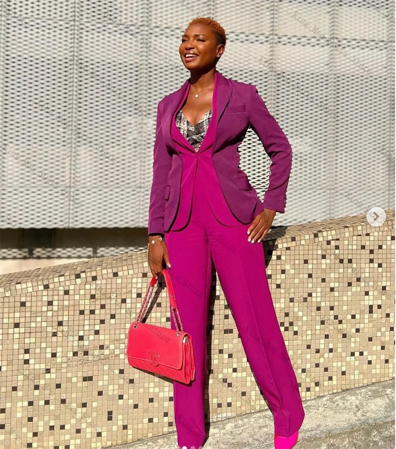 Фиолетовый, розовый женский костюм - Фотография_2