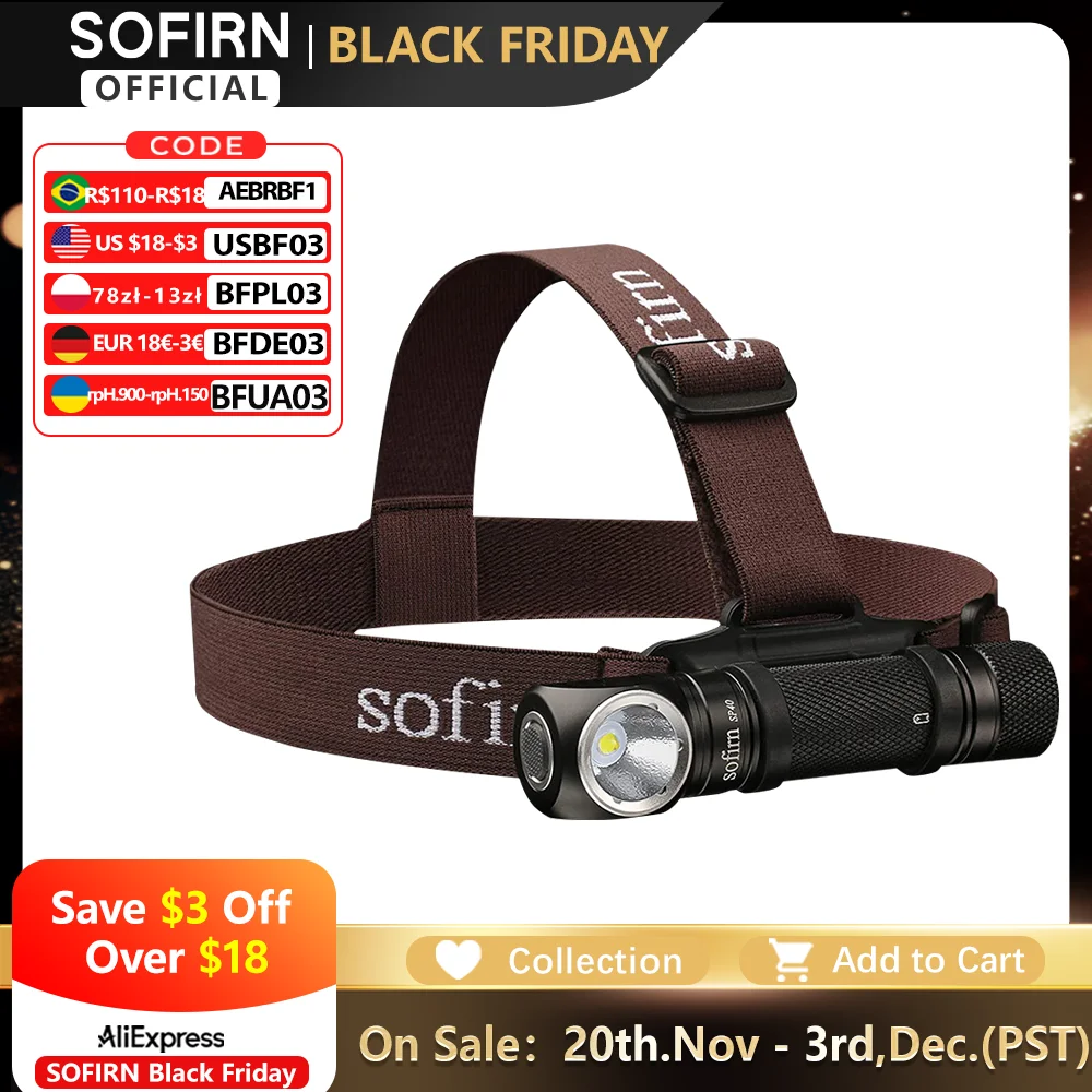 Sofirn sp40 светодиодный налобный