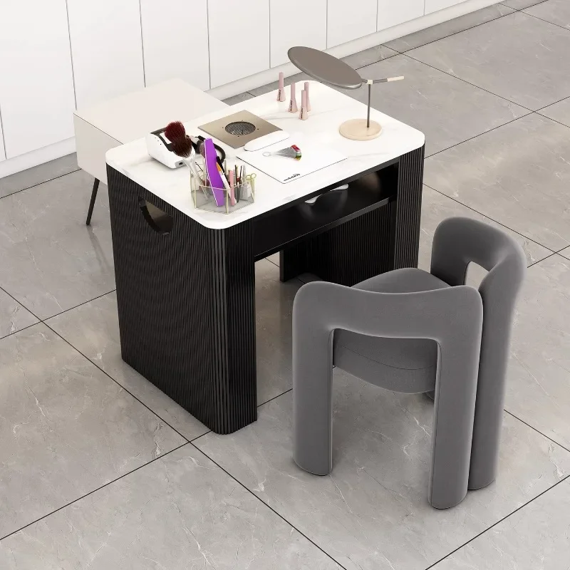 Белый органайзер для дизайна стола для ногтей