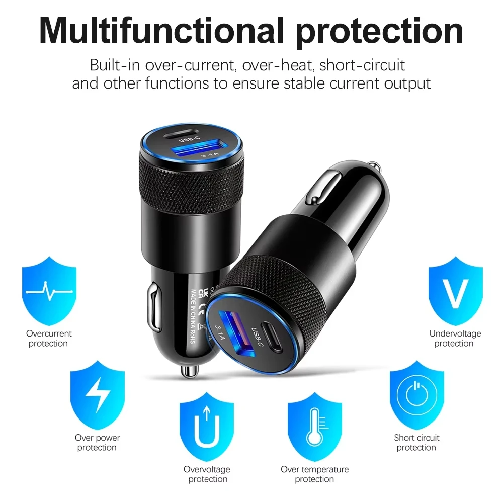Автомобильное зарядное устройство usb pd 3 - Фотография_5