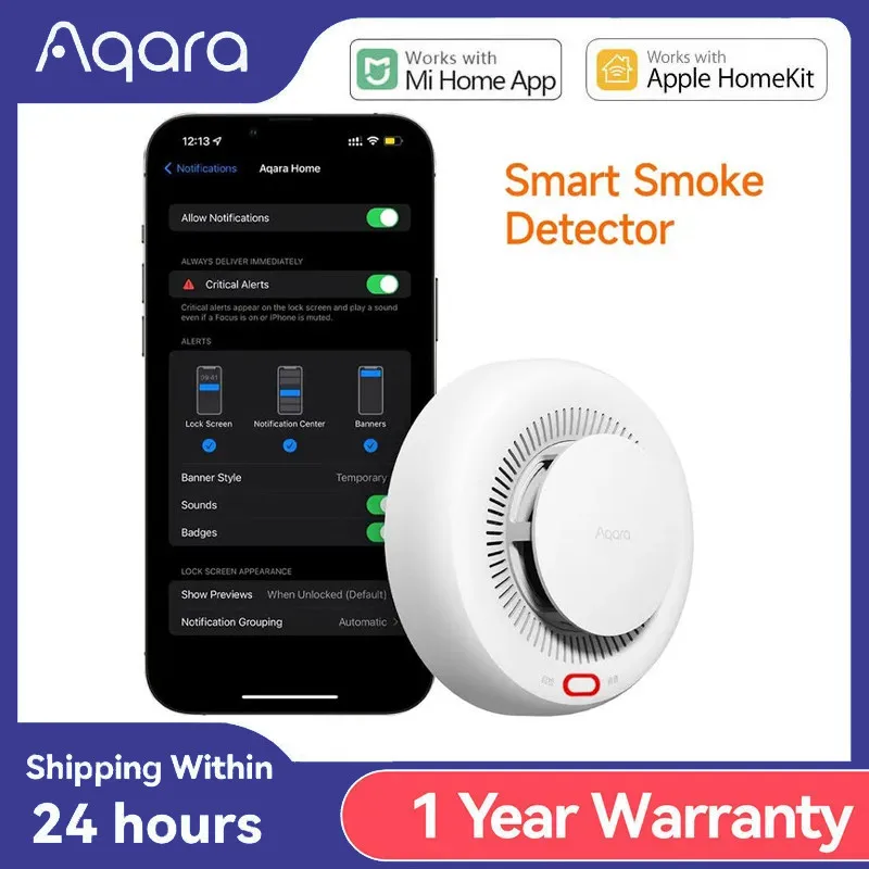 Aqara детектор дыма датчик пожарной сигнализации zigbee 3