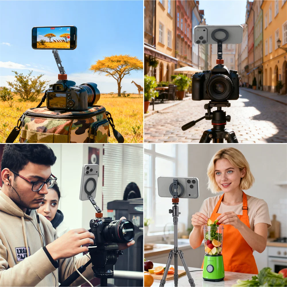 Магнитный держатель для телефона с винтом 1/4 дюйма и 3/8 дюйма - Фотография_6