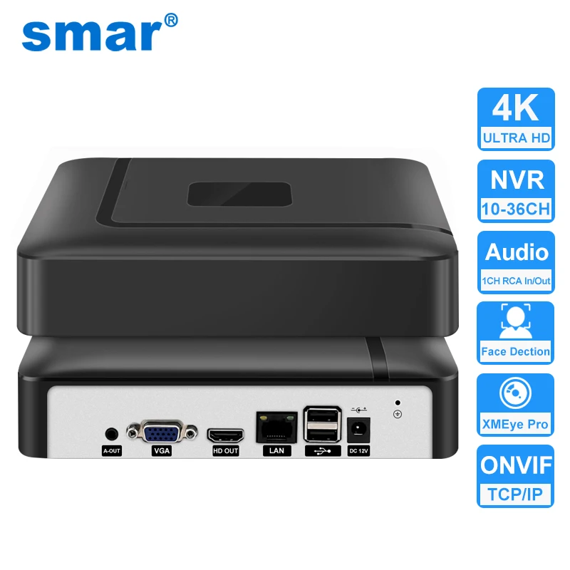 Smar h.265 cctv nvr обнаружение