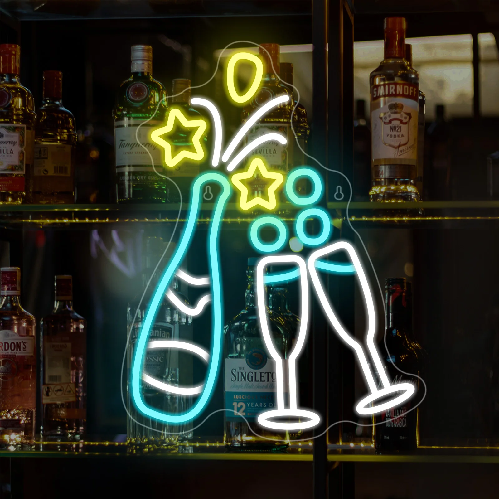 Шампанское cheers неоновая светодиодная